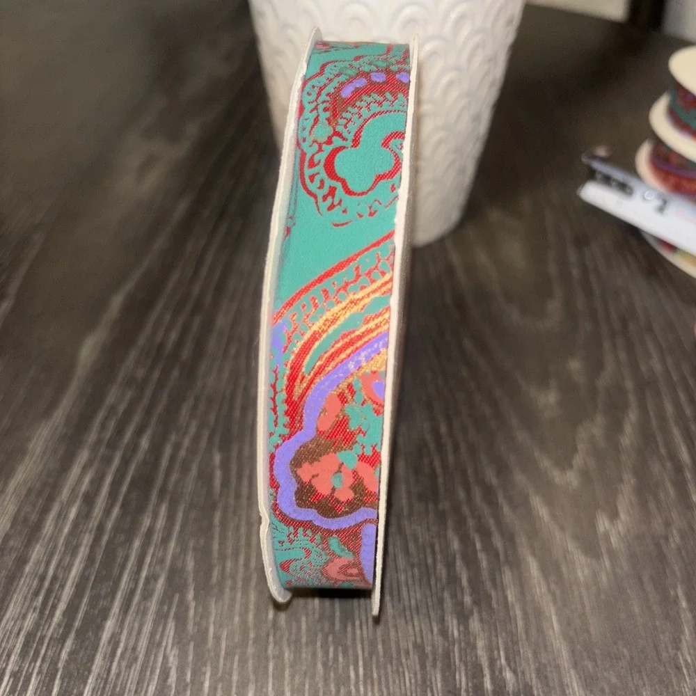 vintage satin ribbon 1‎ Inch Colorful Design
